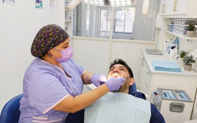 Revisión odontológica general en el consultorio